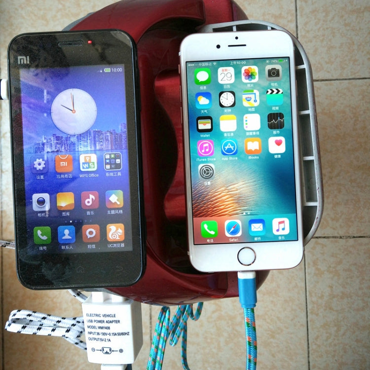 Electrical Motorcycle 36-80V 2A Double Port USB Mobile-phone Charger Adapter, 36-80V 2A