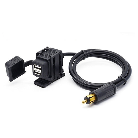 12-24V 2.1A Motorcycle Dual USB Mobile Phone Car Charger, EU Plug, Dual USB