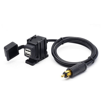 12-24V 2.1A Motorcycle Dual USB Mobile Phone Car Charger, EU Plug, Dual USB
