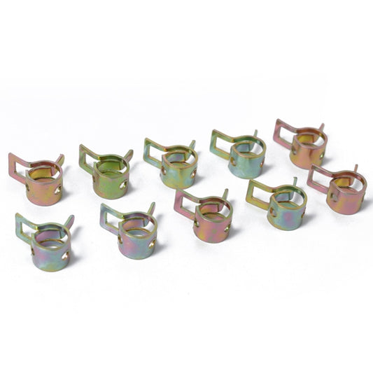 10 PCS 6mm Car Spring Clip Fuel Line Hose Clip Water Pipe Air Tube Clamp Fastener, 10 PCS 6mm