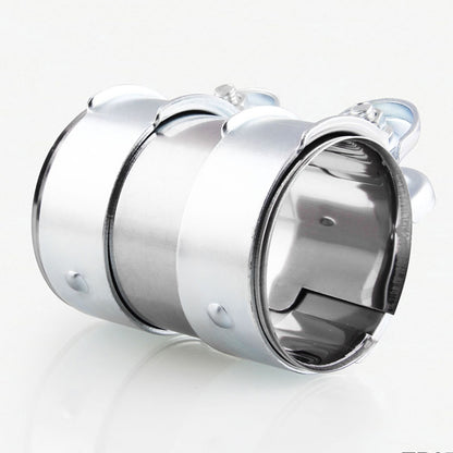 2.5 inch Car Turbo Exhaust Downpipe Low carbon Stainless Steel Lap Joint Band Clamp, 2.5 inch (Low carbon)