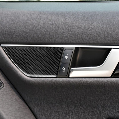 2 PCS Car Carbon Fiber Seat Adjustment Panel Decorative Sticker for Mercedes-Benz W204 2007-2013, Seat Adjustment (C)