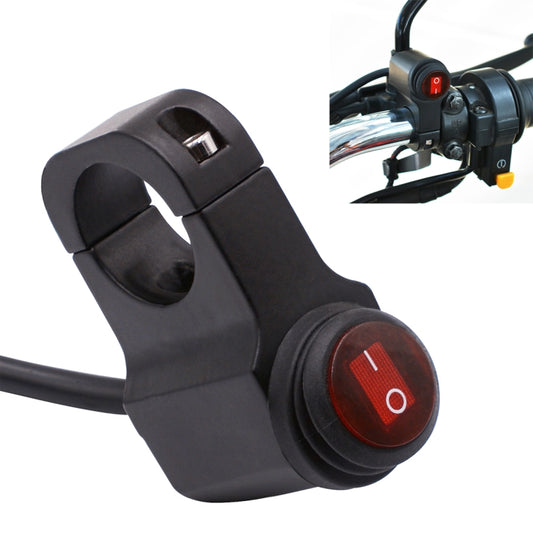 Motorcycle Headlight Auxiliary Light Waterproof Aluminum Alloy Single Flash Switches with Indicator Light, Single Flash