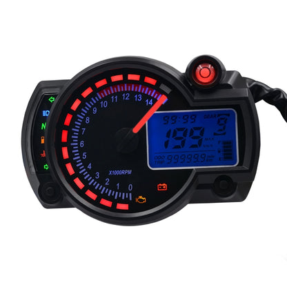 Motorcycle Modified Instrument Panel 12V LCD Display Adjustable Mile Oil Meter Water Temperature Meter Mileage 2-4 Cylinder, CS-342
