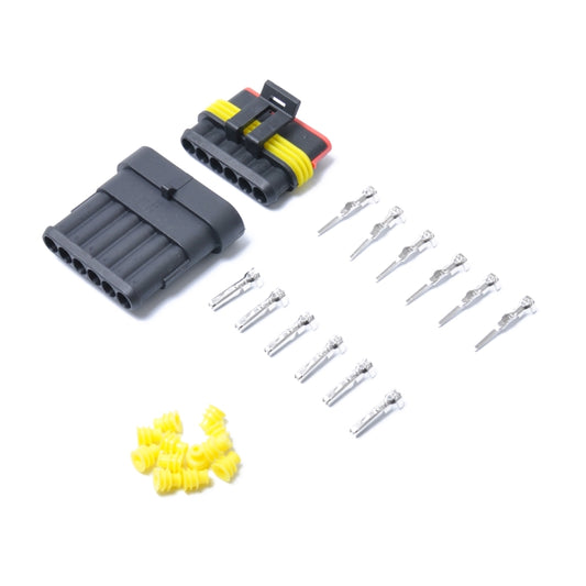 10 Sets 6 Pins Way Sealed Waterproof Electrical Wire Connector Plug Terminal Car Auto Set, A0315