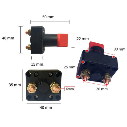 Car Motorcycles Battery Selector Isolator Disconnect Rotary Switch Cut, A730