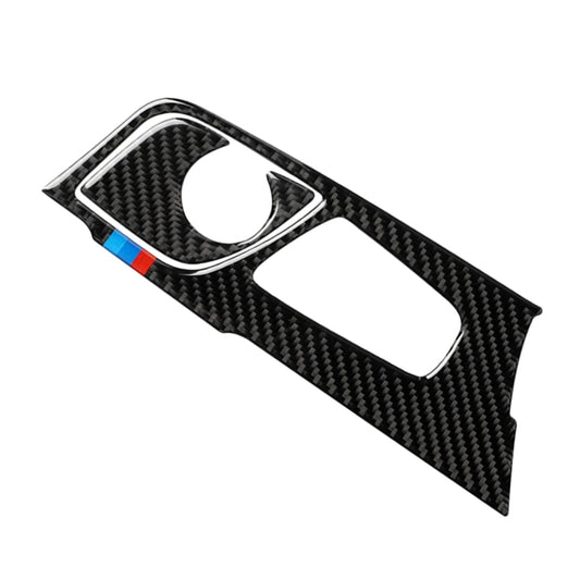 2 in 1 Car Tricolor Carbon Fiber Gear Position Panel Decorative Sticker for BMW 5 Series G38 528Li / 530Li / 540Li 2018, Left Drive, Gear Position (2 in 1)