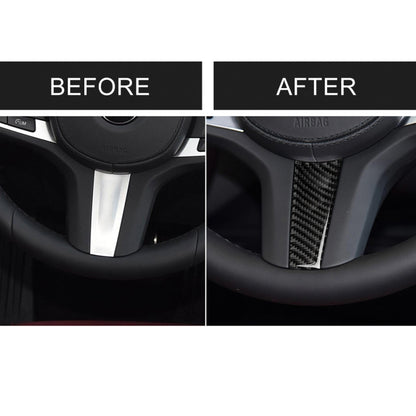 ملصق ديكور لعجلة قيادة السيارة من ألياف الكربون لسيارات BMW الفئة الخامسة G30/G38 X3 G01/G08، عجلة القيادة