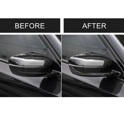 قطعتان من ألياف الكربون لمرآة الرؤية الخلفية للسيارة، شريط مصد، ملصق زخرفي لسيارة BMW G30 (2018-2019) / G11 (2016-2019)، محرك يمين مع كاميرا، مرآة الرؤية الخلفية للمحرك يمين مع كاميرا