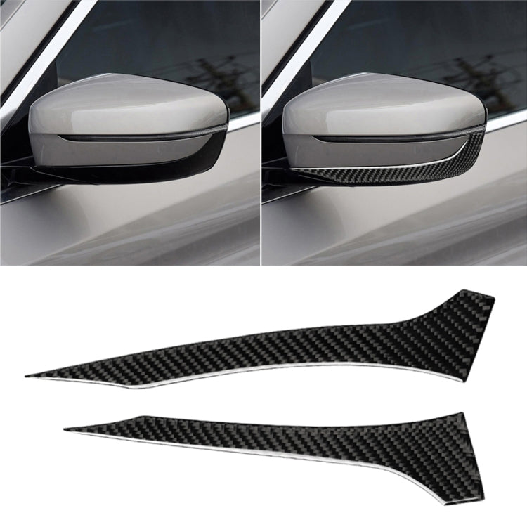 2 PCS Car Carbon Fiber Rearview Mirror Bumper Strip Decorative Sticker for BMW G30 (2018-2019) / G11 (2016-2019), Left Drive without Lens, Rearview Mirror Left Drive without Lens