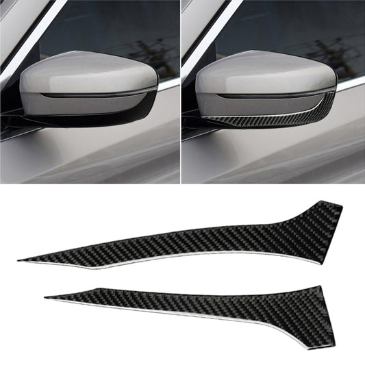 2 PCS Car Carbon Fiber Rearview Mirror Bumper Strip Decorative Sticker for BMW G30 (2018-2019) / G11 (2016-2019), Left Drive without Lens, Rearview Mirror Left Drive without Lens
