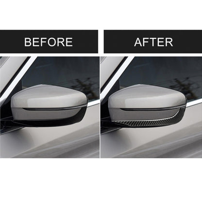 2 PCS Car Carbon Fiber Rearview Mirror Bumper Strip Decorative Sticker for BMW G30 (2018-2019) / G11 (2016-2019), Left Drive without Lens, Rearview Mirror Left Drive without Lens