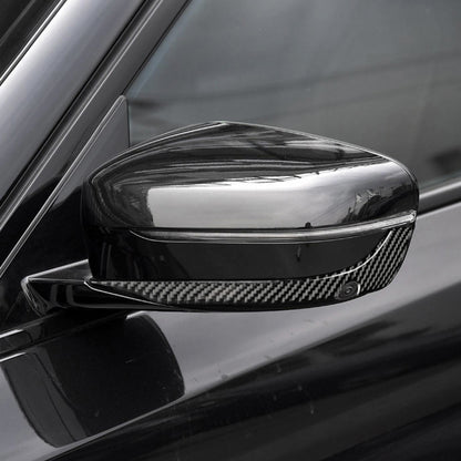 2 PCS Car Carbon Fiber Rearview Mirror Bumper Strip Decorative Sticker for BMW G30 (2018-2019) / G11 (2016-2019), Left Drive with Camera, Rearview Mirror Left Drive with Camera