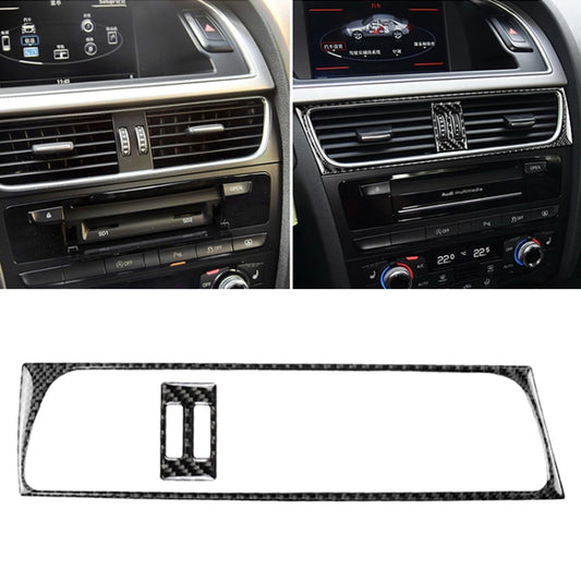 2 in 1 Car Carbon Fiber Air Conditioning Air Outlet Frame Decorative Sticker for Audi A4 B8 2009-2016 / A5 2008-2017 / Q5 2009-2017&#8203;, Left Drive, Air Conditioning Air Outlet Frame
