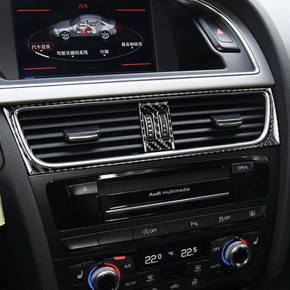 2 in 1 Car Carbon Fiber Air Conditioning Air Outlet Frame Decorative Sticker for Audi A4 B8 2009-2016 / A5 2008-2017 / Q5 2009-2017&#8203;, Left Drive, Air Conditioning Air Outlet Frame