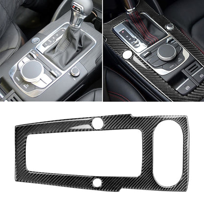 Car Carbon Fiber Gear Position Panel Decorative Sticker for Audi 2014-2017 A3, Left Drive, Gear Position For A3