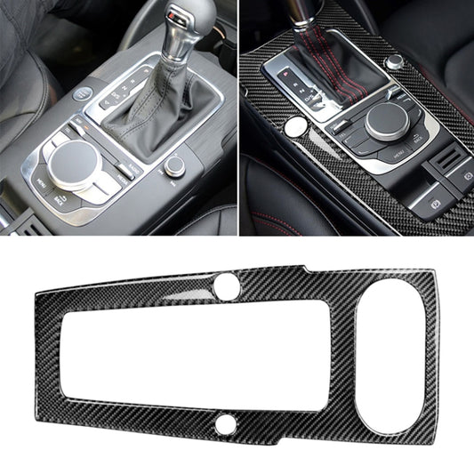 Car Carbon Fiber Gear Position Panel Decorative Sticker for Audi 2014-2017 A3, Left Drive, Gear Position For A3