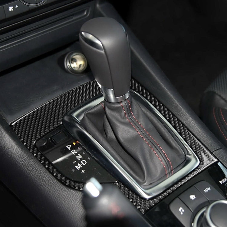 Car Carbon Fiber Left Drive Gear Frame A Decorative Sticker for Mazda Axela 2013-2016, Left Drive Gear Frame A
