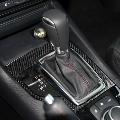 Car Carbon Fiber Left Drive Gear Frame A Decorative Sticker for Mazda Axela 2013-2016, Left Drive Gear Frame A