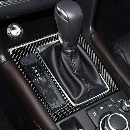 Car Carbon Fiber Left Drive Gear Frame B Decorative Sticker for Mazda Axela 2017-2018, Left Drive Gear Frame B