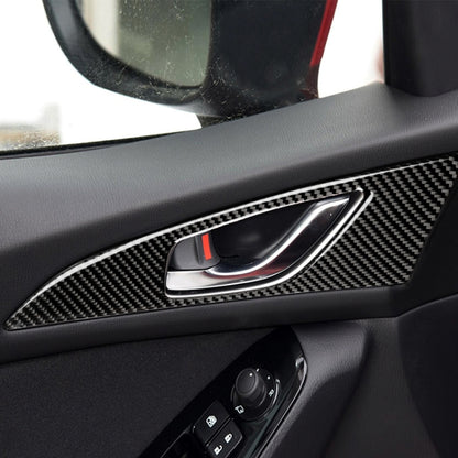 2 PCS Car Carbon Fiber Door Inner Handle Outer Frame Decorative Sticker for Mazda Axela 2014 / 2017-2018, Door Inner Handle Outer Frame