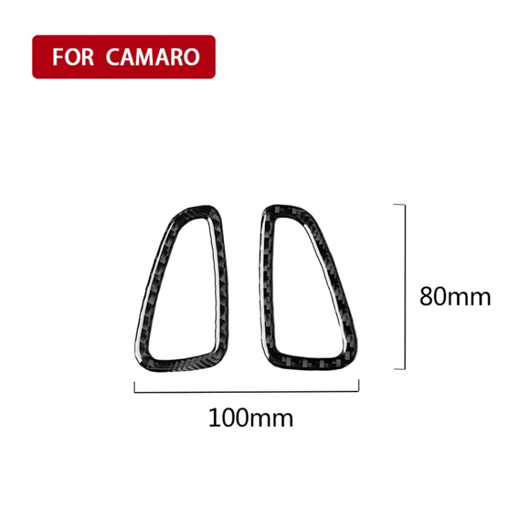 2 PCS Car Carbon Fiber Instrument Air Outlet Decorative Sticker for Chevrolet Camaro 2017-2019, Instrument Air Outlet
