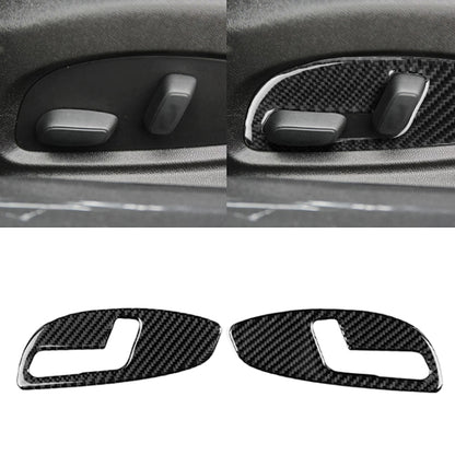 2 PCS Car Carbon Fiber Seat Adjustment Panel Decorative Sticker for Chevrolet Camaro 2017-2019, Seat Adjustment Panel