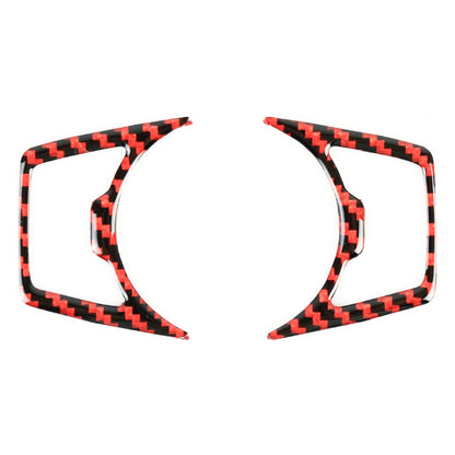 2 in 1 Car Carbon Fiber Headlight Switch Button Frame Decorative Sticker for Ford Mustang 2015-2020, Headlight Switch Button