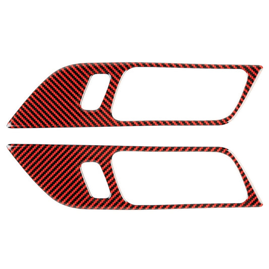 2 in 1 Car Carbon Fiber Inner Door Handle Decorative Sticker for Ford Mustang 2015-2020, Inner Door Handle