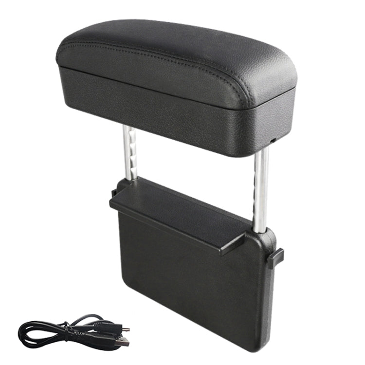 Universal Car Wireless Qi Standard Charger PU Leather Wrapped Armrest Box Cushion Car Armrest Box Mat with Storage Box, 1pc(Black), 1pc(Black Red), 1pc(Black White), 1pc(Grey), 1pc(Beige), 1pc(Brown)