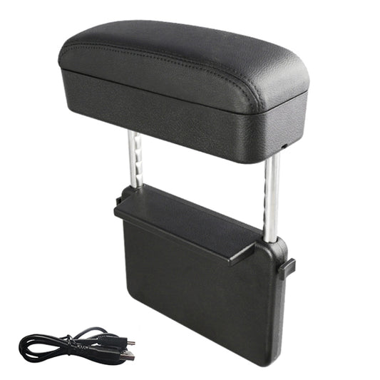 Universal Car Wireless Qi Standard Charger PU Leather Wrapped Armrest Box Cushion Car Armrest Box Mat with Storage Box, 1pc(Black), 1pc(Black Red), 1pc(Black White), 1pc(Grey), 1pc(Beige), 1pc(Brown)