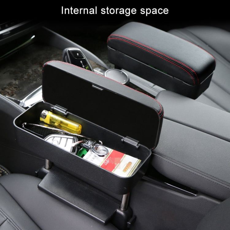 Universal Car Wireless Qi Standard Charger PU Leather Wrapped Armrest Box Cushion Car Armrest Box Mat with Storage Box, 1pc(Black), 1pc(Black Red), 1pc(Black White), 1pc(Grey), 1pc(Beige), 1pc(Brown)