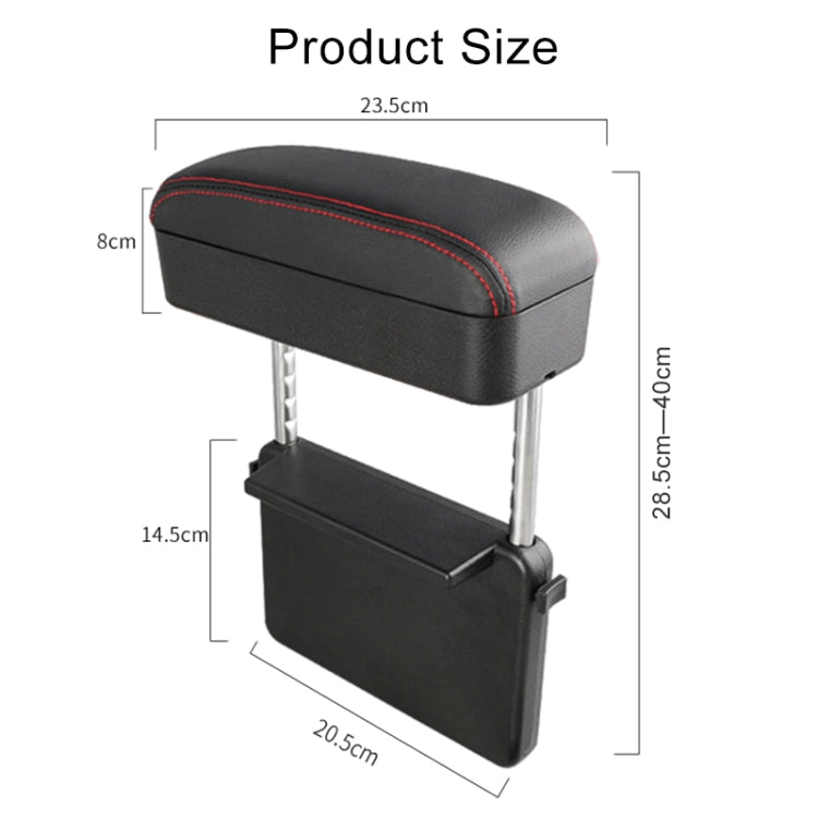 Universal Car Wireless Qi Standard Charger PU Leather Wrapped Armrest Box Cushion Car Armrest Box Mat with Storage Box, 1pc(Black), 1pc(Black Red), 1pc(Black White), 1pc(Grey), 1pc(Beige), 1pc(Brown)