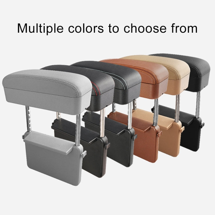 Universal Car Wireless Qi Standard Charger PU Leather Wrapped Armrest Box Cushion Car Armrest Box Mat with Storage Box, 1pc(Black), 1pc(Black Red), 1pc(Black White), 1pc(Grey), 1pc(Beige), 1pc(Brown)