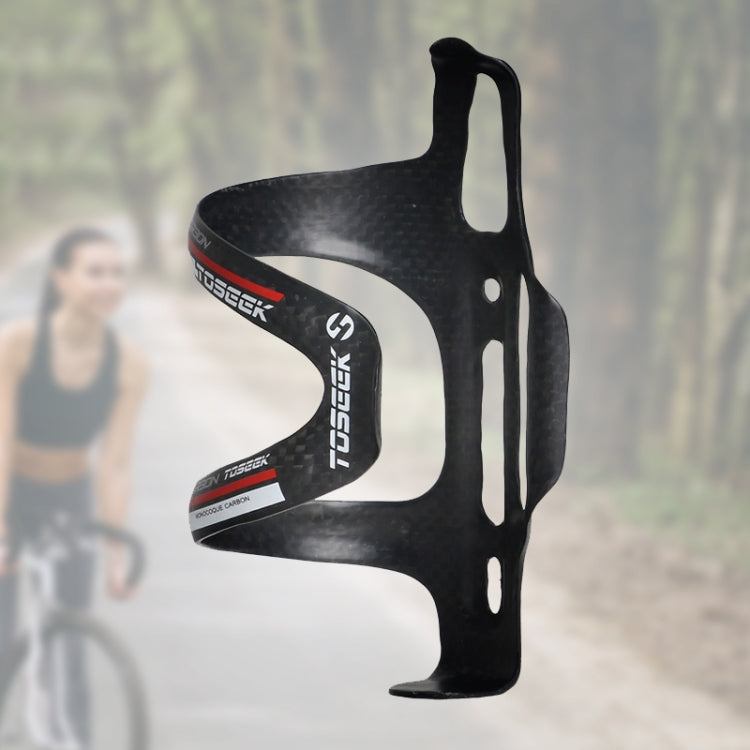 TOSEEK Matte Full Carbon Fiber Road Bicycle Water Bottle Holder