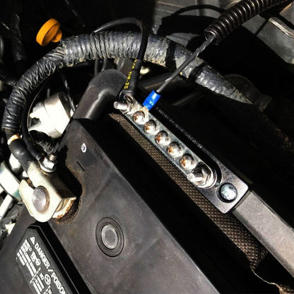 10 Way Power Distribution Bus Bar 10-bit Single Distribution Box for Car / RV / Boat, 10-bit