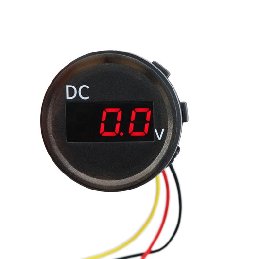 B3612 DC 0-100V IP67 جهاز قياس الجهد الكهربائي الرقمي العالمي للسيارة / المركبة الترفيهية / القارب مع كابل، طول الكابل: 18 سم، B3612 فولتميتر