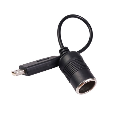 محول سيارة من منفذ USB إلى مقبس ولاعة سجائر السيارة أنثى 5 فولت إلى 12 فولت كابل محول طاقة معزز، 5 فولت إلى 12 فولت
