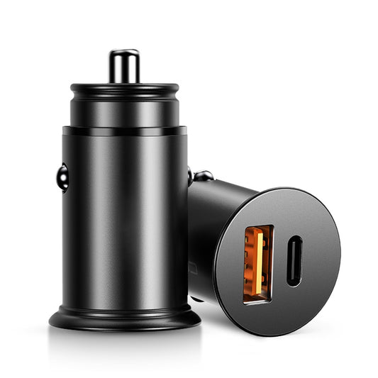 شاحن سيارة ROCK H15 ثنائي المنفذ USB + USB-C / Type-C PD30W، H15
