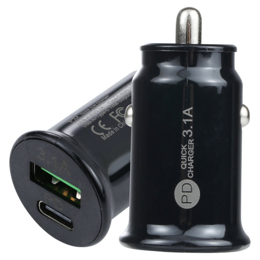 شاحن سيارة TE-339PD 3.1A PD USB-C / Type-C + واجهة USB شاحن سيارة صغير سريع الشحن