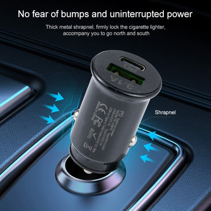 شاحن سيارة TE-339PD 3.1A PD USB-C / Type-C + واجهة USB شاحن سيارة صغير سريع الشحن