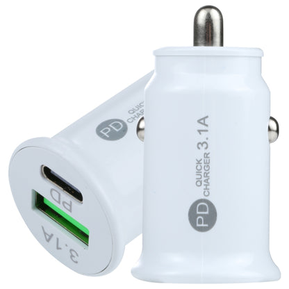 شاحن سيارة TE-339PD 3.1A PD USB-C / Type-C + واجهة USB شاحن سيارة صغير سريع الشحن