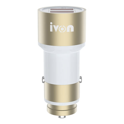 شاحن سيارة معدني كامل من IVON CC33، 36 واط، 6 أمبير، ثنائي الشحن، USB، QC 3.0، CC33