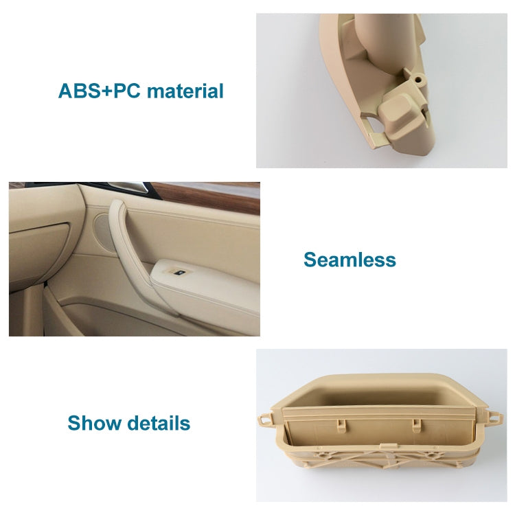 غطاء مقبض الباب الداخلي الأمامي الأيسر للسيارة 5141 7394 519-1 لسيارة BMW X3 X4، قيادة يسارية، الجزء الأمامي الأيسر الداخلي (أسود)، الجزء الأمامي الأيسر الداخلي (بيج)