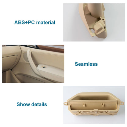 غطاء مقبض الباب الداخلي الأمامي الأيسر للسيارة 5141 7394 519-1 لسيارة BMW X3 X4، قيادة يسارية، الجزء الأمامي الأيسر الداخلي (أسود)، الجزء الأمامي الأيسر الداخلي (بيج)