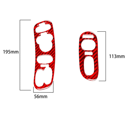 2 in 1 Car Carbon Fiber Door Control Panel Memory Seat Sticker Set for Chevrolet Corvette C5 1998-2004, Left Drive, Door Control Panel Sticker A