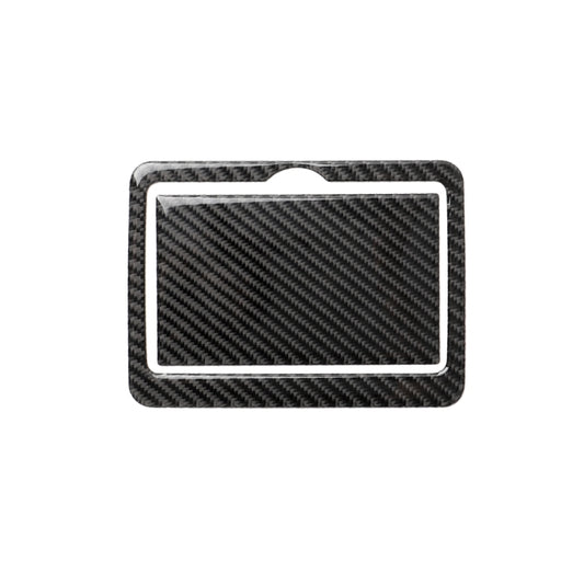 2 PCS Car Carbon Fiber Rear Water Cup Holder Panel Decorative Sticker for Infiniti Q50 / Q60 2014-2020, Rear Water Cup Holder Panel