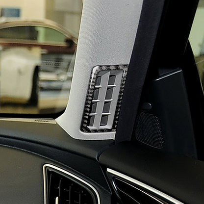 قطعتان من ألياف الكربون لسيارة إنفينيتي Q50 / Q60 2014-2020، إطار مخرج هواء على شكل عمود