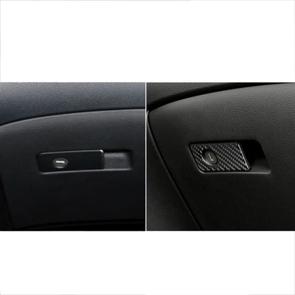 Car Carbon Fiber Front Passenger Seat Storage Box Decorative Sticker for Infiniti Q50 / Q60 2014-2020, Left Drive, Front Passenger Seat Storage Box