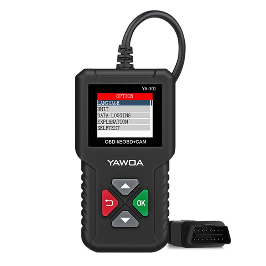 جهاز قراءة رموز السيارة الصغير YA101، أداة تشخيص الأعطال OBD2، YA101